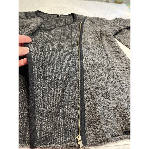 Eileen Fisher Alpaca Asymmetrical Zipper Front Cardigan Sweater Sz L - Picture 11 of 11